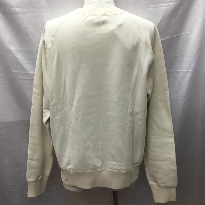 アベイシングエイプ A BATHING APE トレーナー 長袖 001SWK201005M APE SHALL NEVER KILL APE CREWNECK 裏起毛 L ロゴ、文字 アイボリー / アイボリー /  メンズ USED 古着 中古 10117078