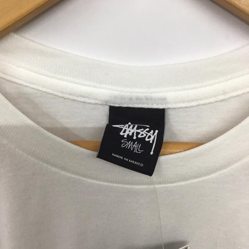 ステューシー STUSSY Tシャツ 半袖 半袖カットソー プリントTシャツ クルーネックカットソー a bathing ape S ロゴ、文字 白 / ホワイト / メンズ USED 古着 中古 10137811