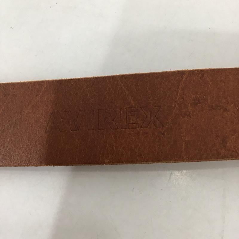 アヴィレックス AVIREX ベルト・バックル ベルト レザー ロゴ、文字 茶 / ブラウン / メンズ USED 古着 中古 10132448