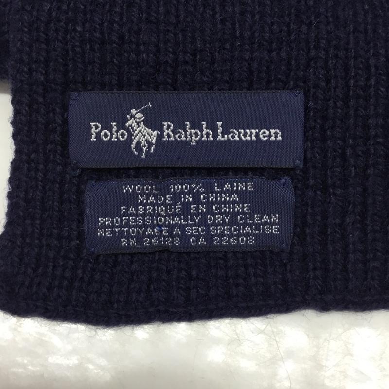 ポロラルフローレン POLO RALPH LAUREN マフラー マフラー ウール 星条旗 紺 / ネイビー / メンズ USED 古着 中古 10114725