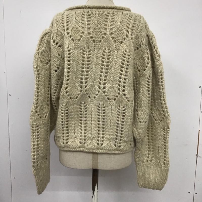 ザラ ZARA ニット、セーター 長袖 透かし編み S 無地 ベージュ / ベージュ / レディース USED 古着 中古 10124990