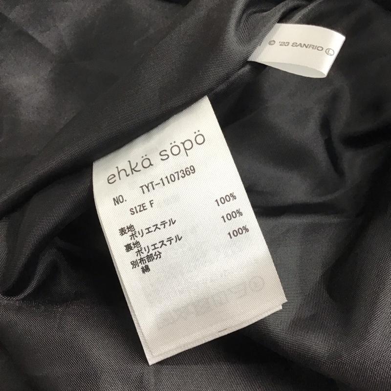 エヘカソポ ehka sopo ワンピース ロングスカート 長袖ロングワンピース セーラーカラー フレアスカート FREE 総柄 黒 / ブラック / レディース USED 古着 中古 10134187