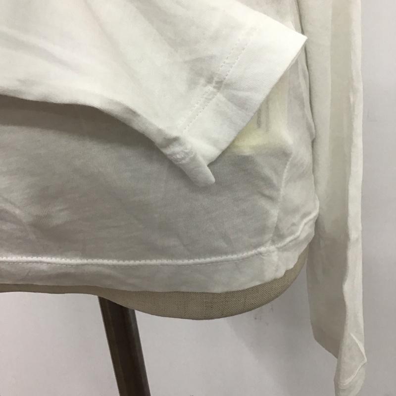 ディーゼル DIESEL Tシャツ 長袖 クルーネック ロンT XS ロゴ、文字 白 / ホワイト / レディース USED 古着 中古 10112344