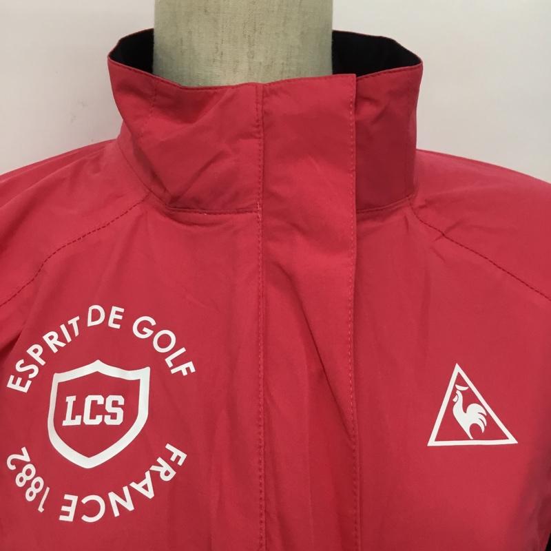 ルコックスポルティフ le coq sportif ウェア ウェア QGWNJH00W レインウエア ゴルフ 上下セット ジャケット パンツ LL ロゴ、文字 桃 / ピンク / X 紺 / ネイビー / レディース USED 古着 中古 10135535