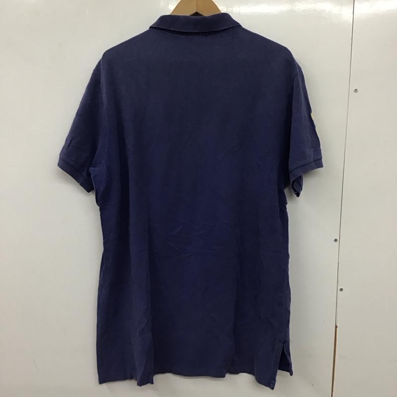 ポロバイラルフローレン Polo by RALPH LAUREN ポロシャツ 半袖 半袖ポロシャツ カラーシャツ 半袖カットソー XL ロゴ、文字 青 / ブルー / メンズ USED 古着 中古 10134945