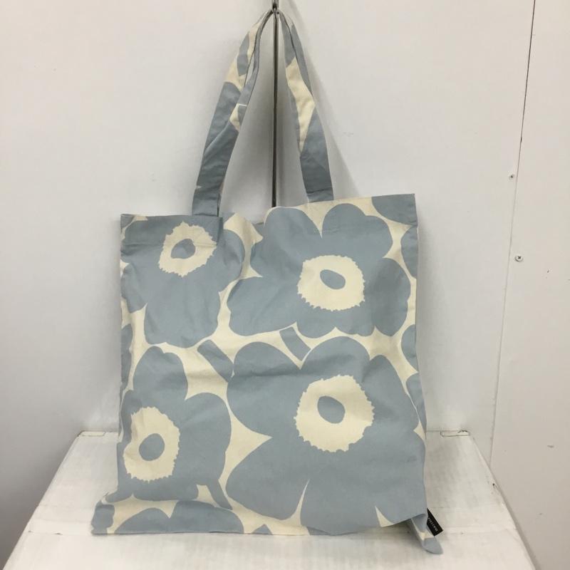 マリメッコ marimekko トートバッグ トートバッグ 花柄 水色 / ライトブルー / X アイボリー / アイボリー / レディース USED 古着 中古 10124176