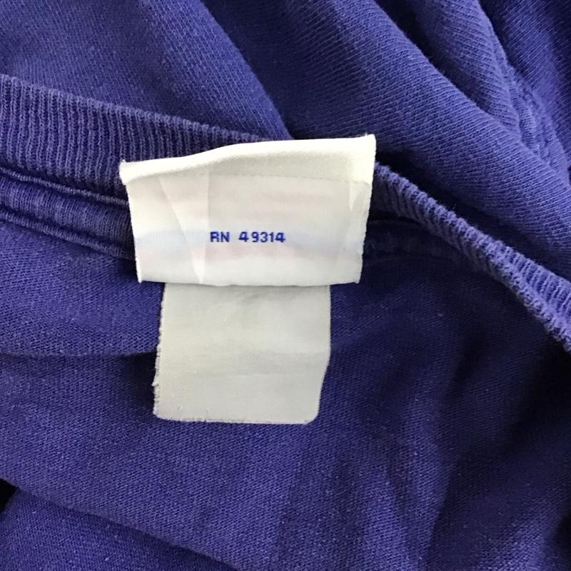 チャンピオン Champion Tシャツ 半袖 半袖カットソー プリントTシャツ クルーネックカットソー XXL ロゴ、文字 青 / ブルー / メンズ USED 古着 中古 10125052