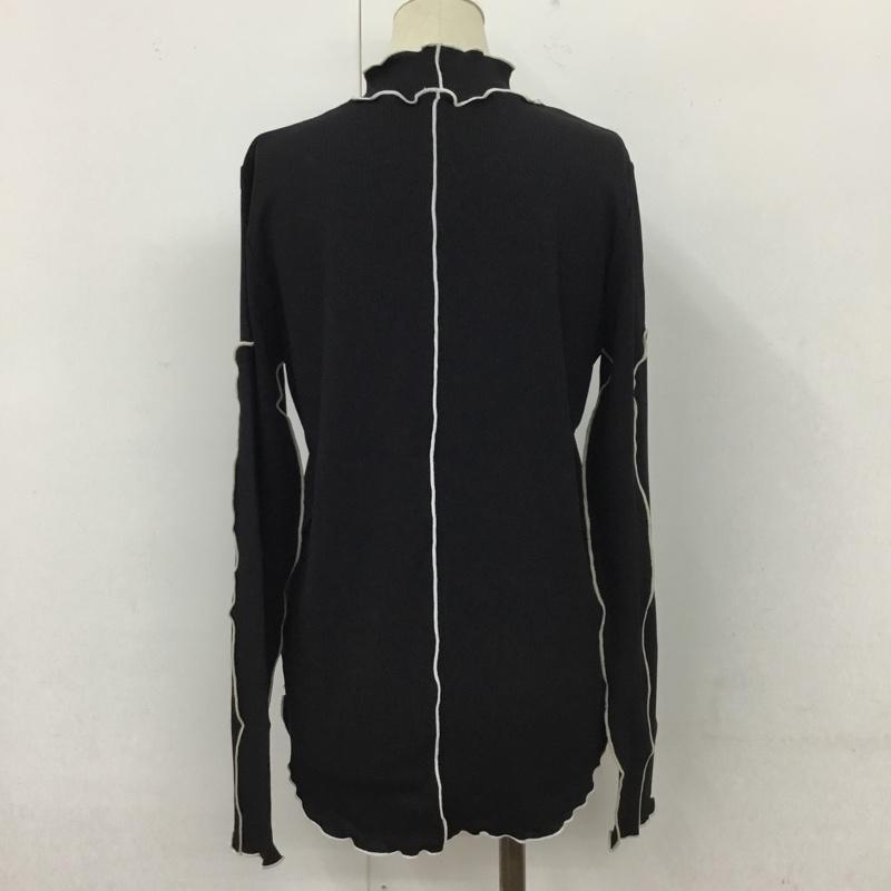 ジーナシス JEANASIS カットソー 長袖 JS064212 WメローリブハイネックLS タグ付き FREE 無地 黒 / ブラック /  レディース USED 古着 中古 10107026