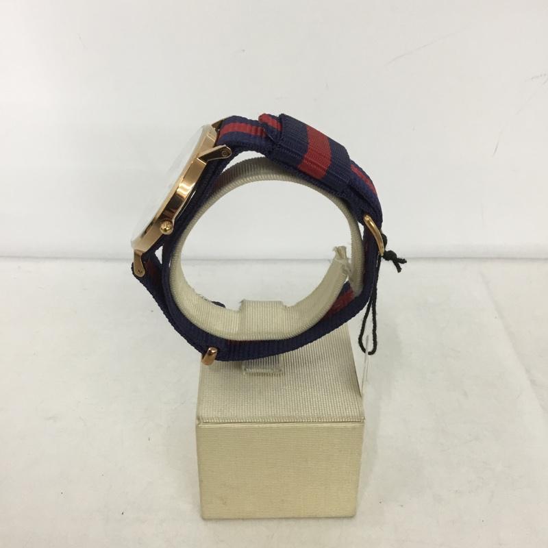 ダニエルウェリントン Daniel Wellington 腕時計 アナログ(クォーツ式) 0501DW ロゴ、文字 赤 / レッド / X 紺 / ネイビー / レディース USED 古着 中古 10134901