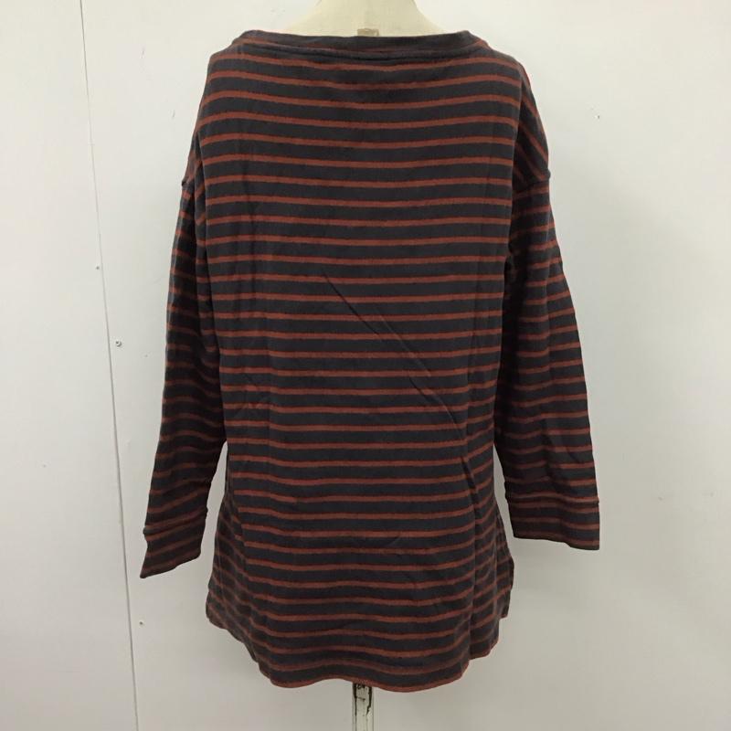 パタゴニア patagonia カットソー 七分袖 STY53775FA17 コットン M ボーダー柄 紺 / ネイビー / X 橙 / オレンジ / レディース USED 古着 中古 10122991