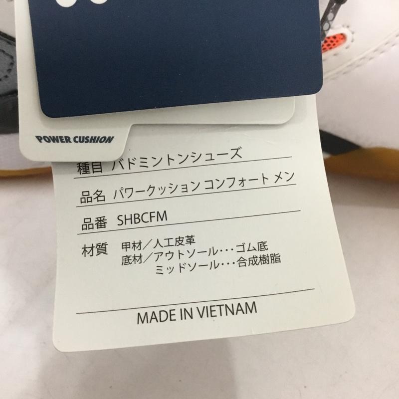 ヨネックス YONEX スニーカー スニーカー SHBCFM バドミントンシューズ パワークッション コンフォート 25.5cm 箱有 25.5cm ロゴ、文字 白 / ホワイト / X 灰 / グレー / X 橙 / オレンジ / メンズ USED 古着 中古 10150023
