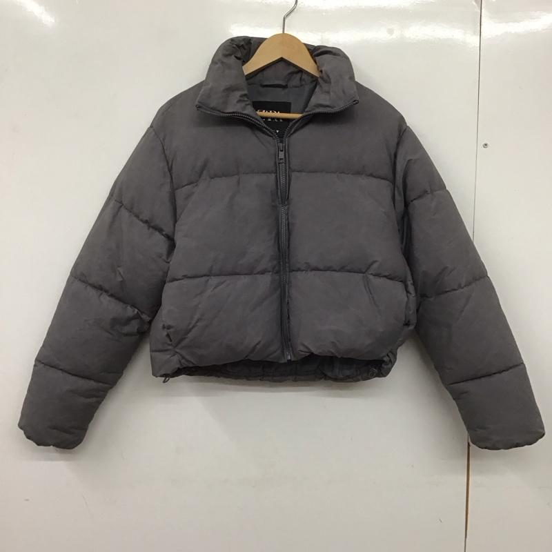 ザラ ZARA ジャケット、上着 ジャケット、ブレザー 5320 719 819 中綿ジャケット スタンドカラー XS 無地 灰 / グレー / レディース USED 古着 中古 10138681