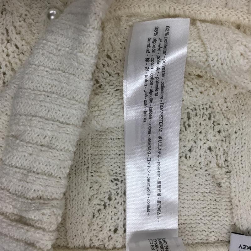 ザラ ZARA スカート ミニスカート 4331/105/250 フェイクパールトリムニットミニスカート S 無地 白 / ホワイト / レディース USED 古着 中古 10121966