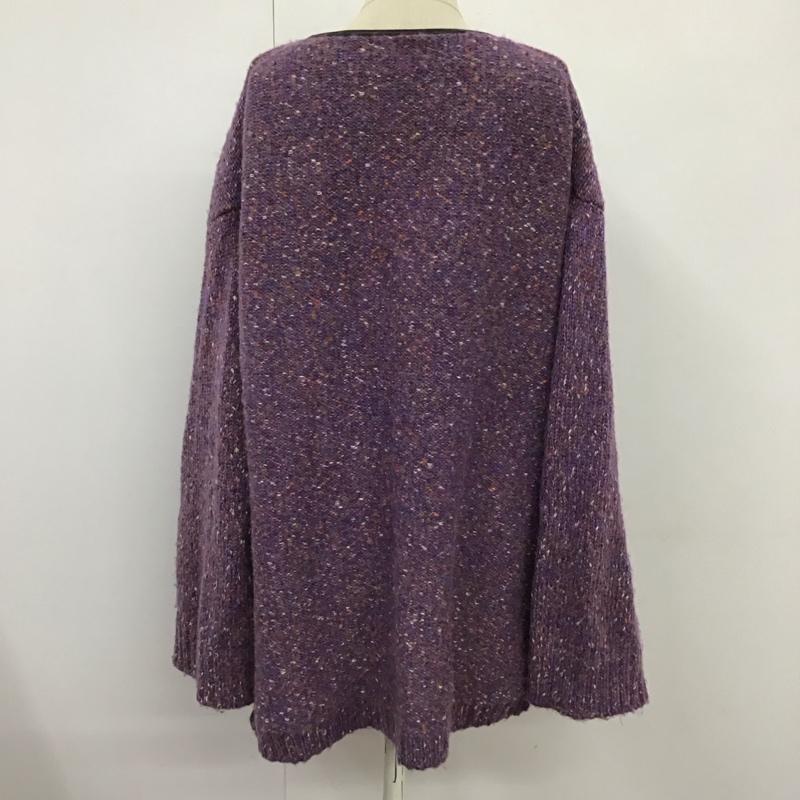 ジーナシス JEANASIS ニット、セーター 長袖 FREE 無地 紫 / パープル /  レディース USED 古着 中古 10117234