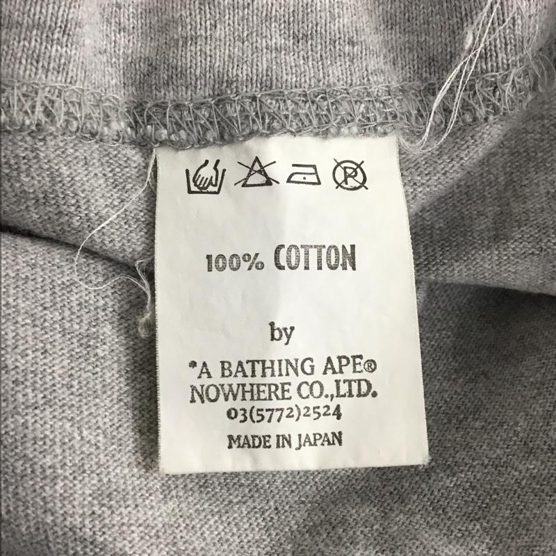 ベイプ BAPE Tシャツ 半袖 半袖カットソー プリントTシャツ クルーネックカットソー L プリント 灰 / グレー / メンズ USED 古着 中古 10142627