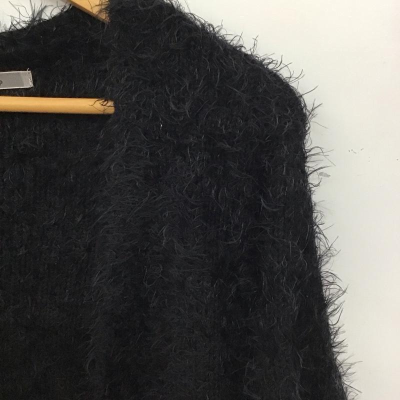 ナイスクラップ NICE CLAUP カーディガン 長袖 無地 黒 / ブラック / レディース USED 古着 中古 10137474