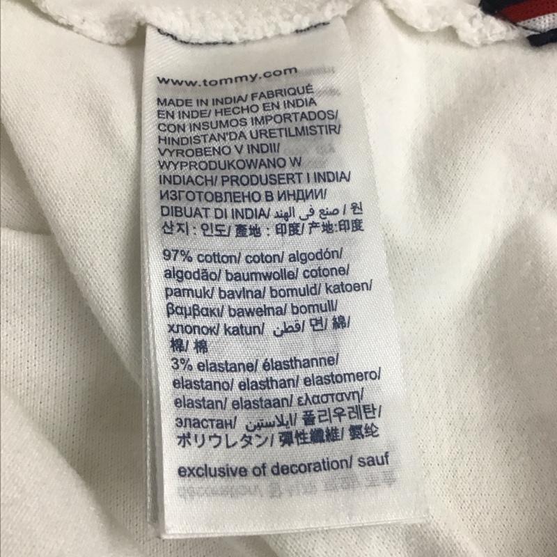 トミーヒルフィガー TOMMY HILFIGER Tシャツ 半袖 半袖カットソー 無地Tシャツ クルーネックカットソー XL ロゴ、文字 白 / ホワイト / メンズ USED 古着 中古 10132420