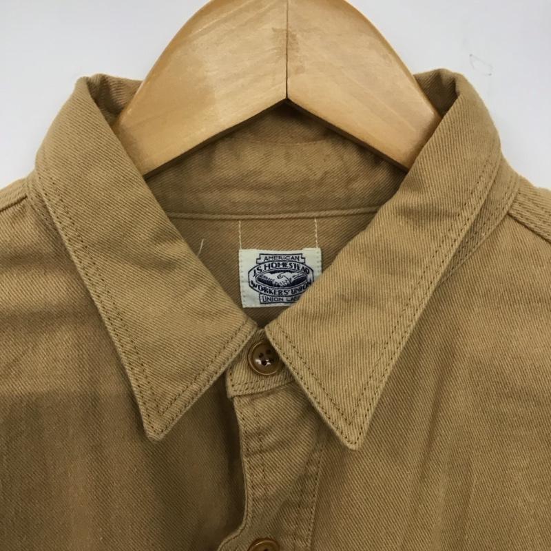 ジャーナルスタンダードホームステッド JOURNAL STANDARD J.S HOMESTEAD シャツ、ブラウス 長袖 長袖シャツ 無地シャツ カラーシャツ M 無地 ベージュ / ベージュ / メンズ USED 古着 中古 10139711