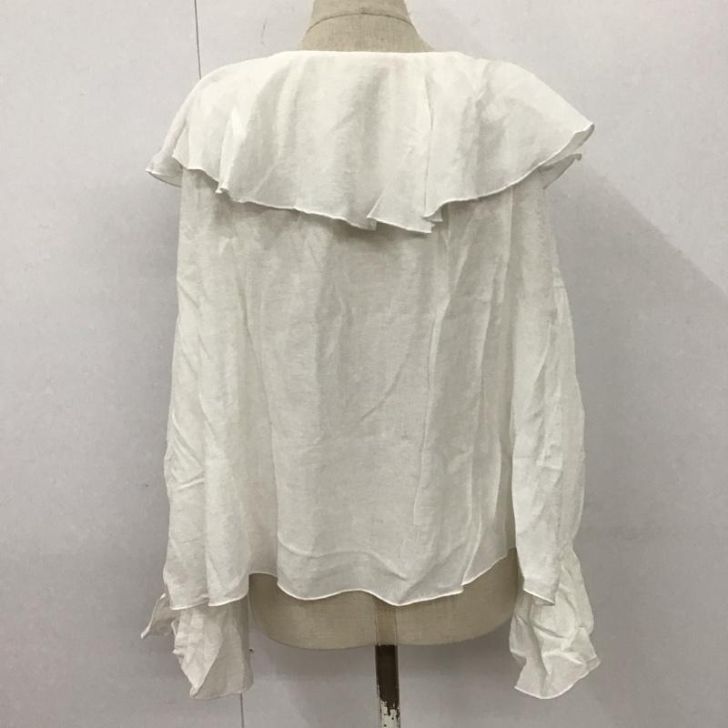 アルシーヴ archives シャツ、ブラウス 長袖 AR211024 68 ビッグカラー フリル M 無地 白 / ホワイト / レディース USED 古着 中古 10110932