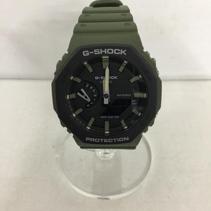 ジーショック G-SHOCK 腕時計 アナログ(クォーツ式) GA-2110SU 八角形 箱有 ロゴ、文字 カーキ / カーキ / メンズ USED 古着 中古 10128998