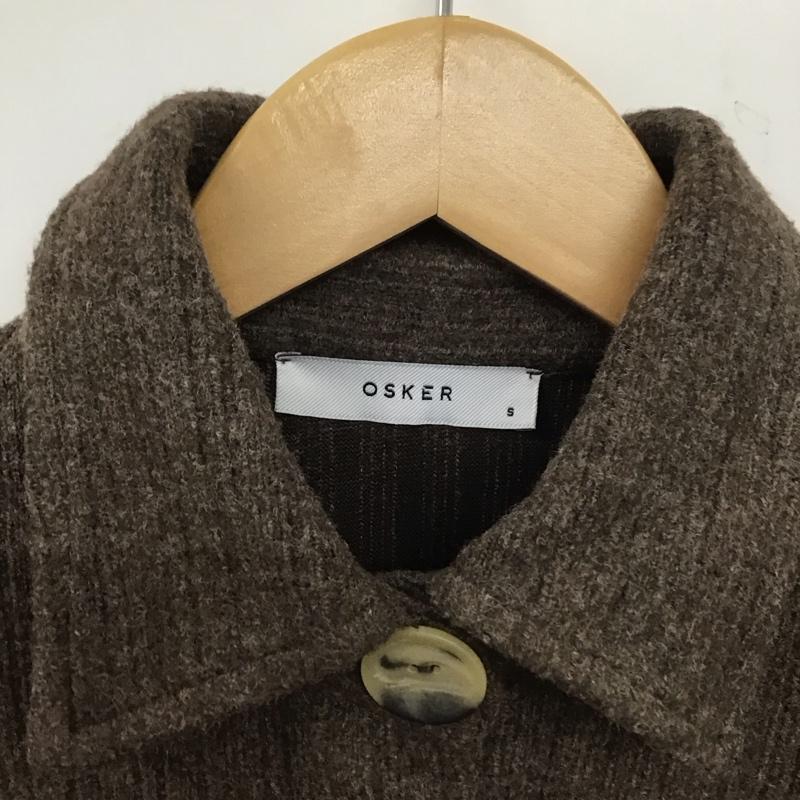 オスカー OSKER ワンピース ロングスカート 長袖ロングワンピース カラーワンピース フレアスカート S 無地 茶 / ブラウン / レディース USED 古着 中古 10138344