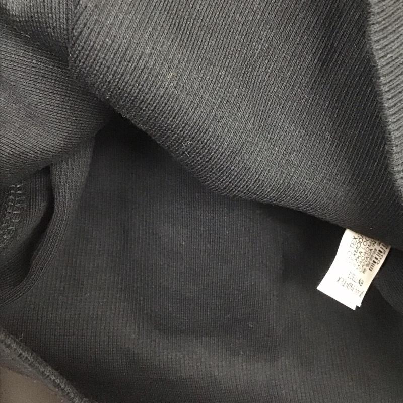ザラ ZARA カットソー 長袖 0264/303/800 フェイクレザーリブニット スイッチング カットソー S 無地 黒 / ブラック / レディース USED 古着 中古 10131027