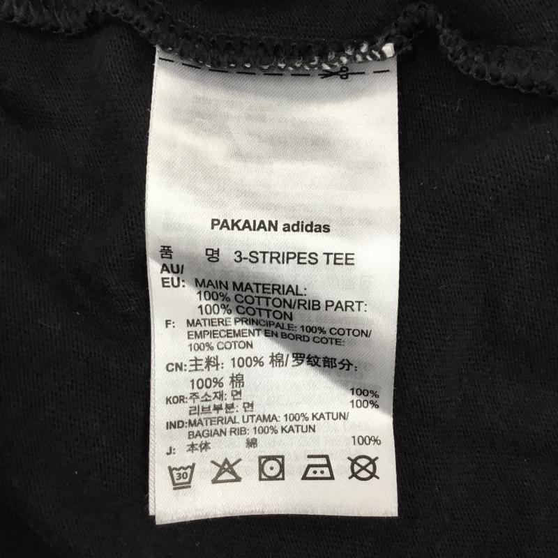 アディダス adidas Tシャツ 半袖 CW1202 3 STRIPES TEE 3本ライン L ロゴ、文字 黒 / ブラック / X 白 / ホワイト / メンズ USED 古着 中古 10119811
