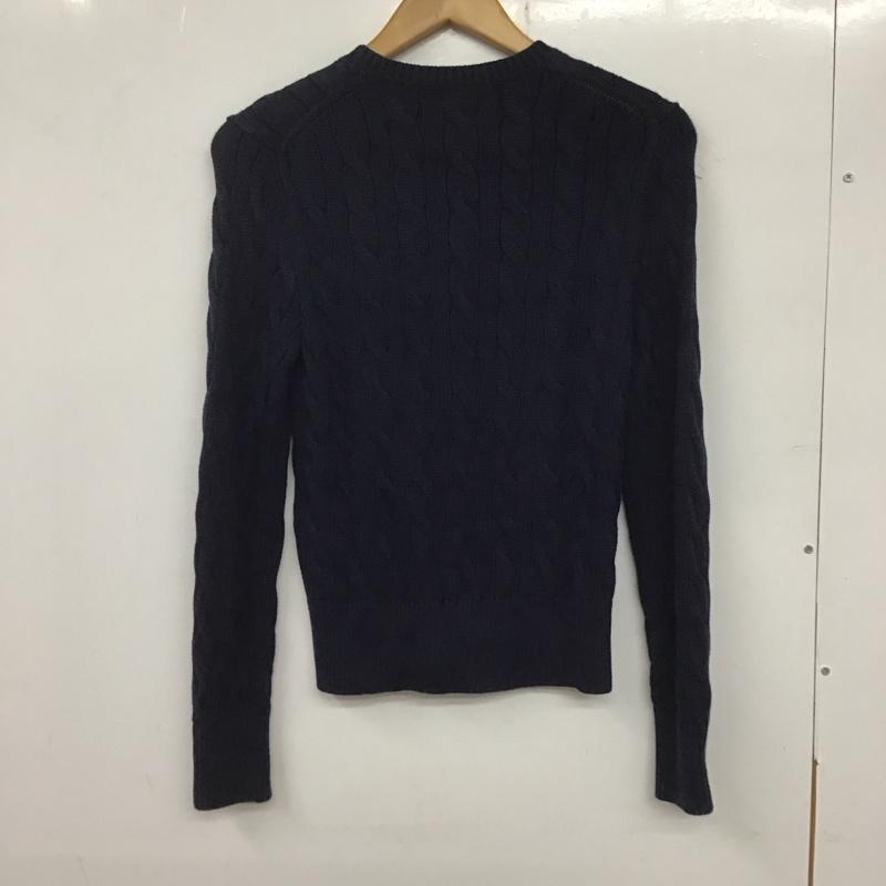 ポロラルフローレン POLO RALPH LAUREN カーディガン 長袖 長袖ニットカーディガン 前ボタン ノーカラー S 無地 紺 / ネイビー / レディース USED 古着 中古 10135105