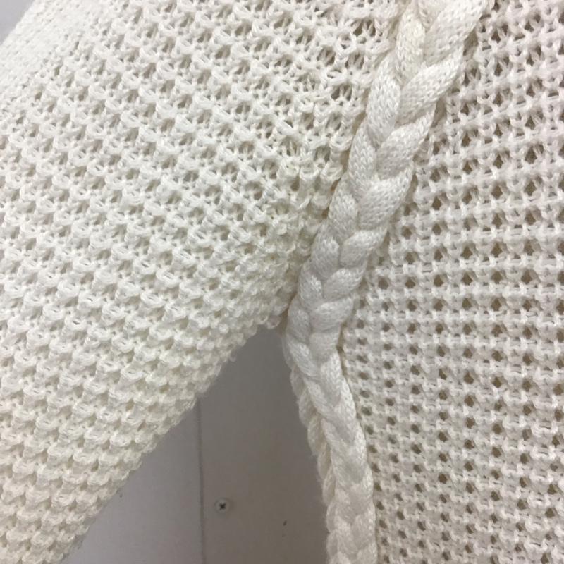 ザラ ZARA ニット、セーター 七分袖 S 無地 白 / ホワイト /  レディース USED 古着 中古 10115904