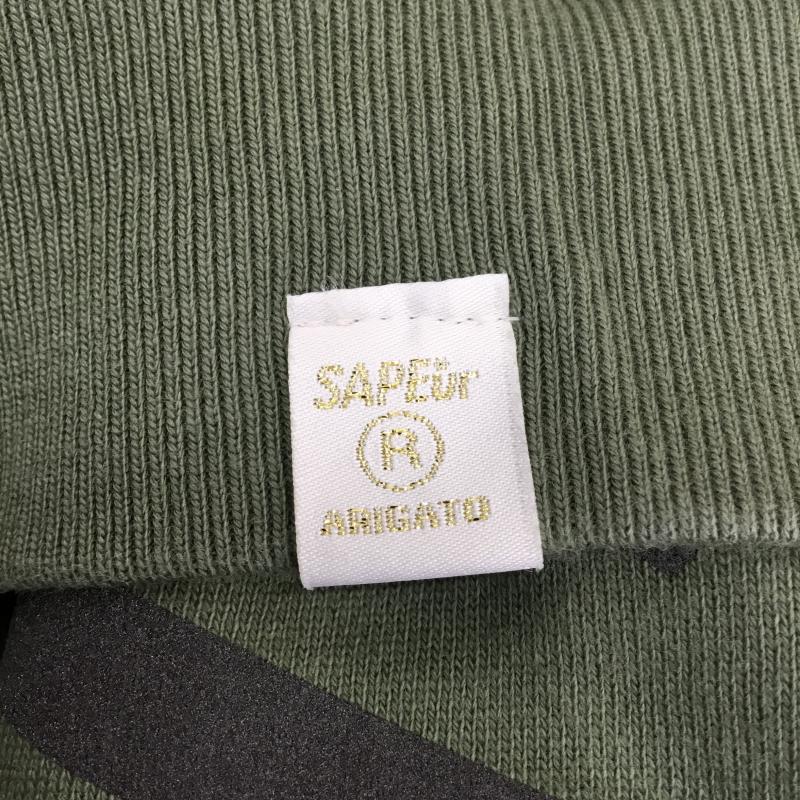 サプール SAPEur パーカー 長袖 A Elegantes SAPEur リフレクターロゴ XL ロゴ、文字 カーキ / カーキ / X チャコールグレー / チャコールグレー / メンズ USED 古着 中古 10136987