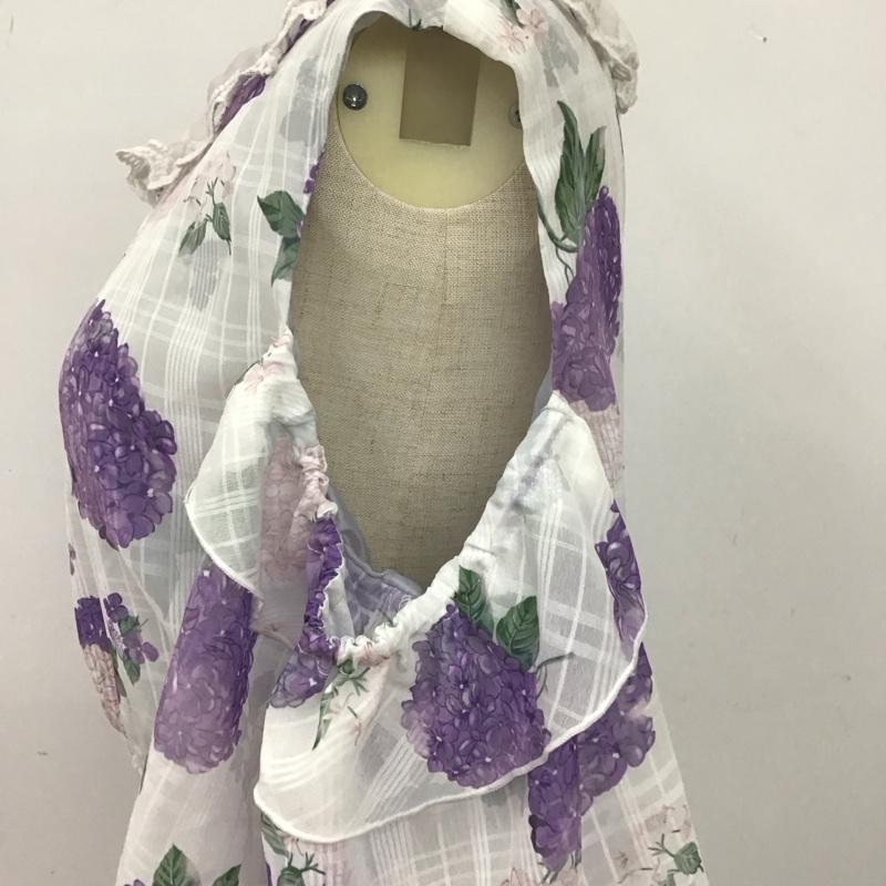 アクシーズファム axes femme ワンピース ひざ丈スカート FREE 花柄 X チェック マルチカラー / マルチカラー / レディース USED 古着 中古 10108634