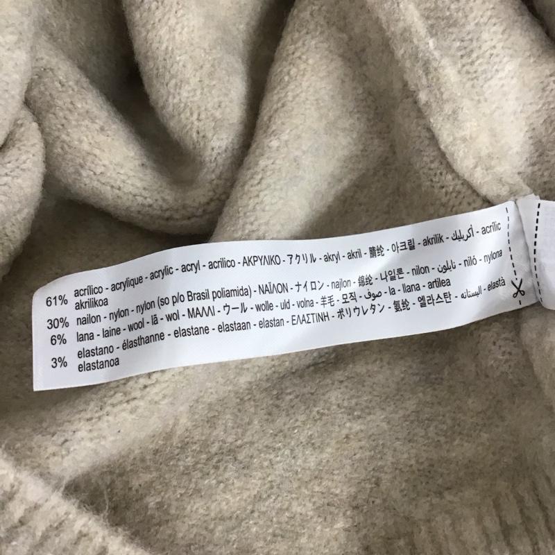 ザラ ZARA ニット、セーター 長袖 L 無地 ベージュ / ベージュ /  レディース USED 古着 中古 10111594
