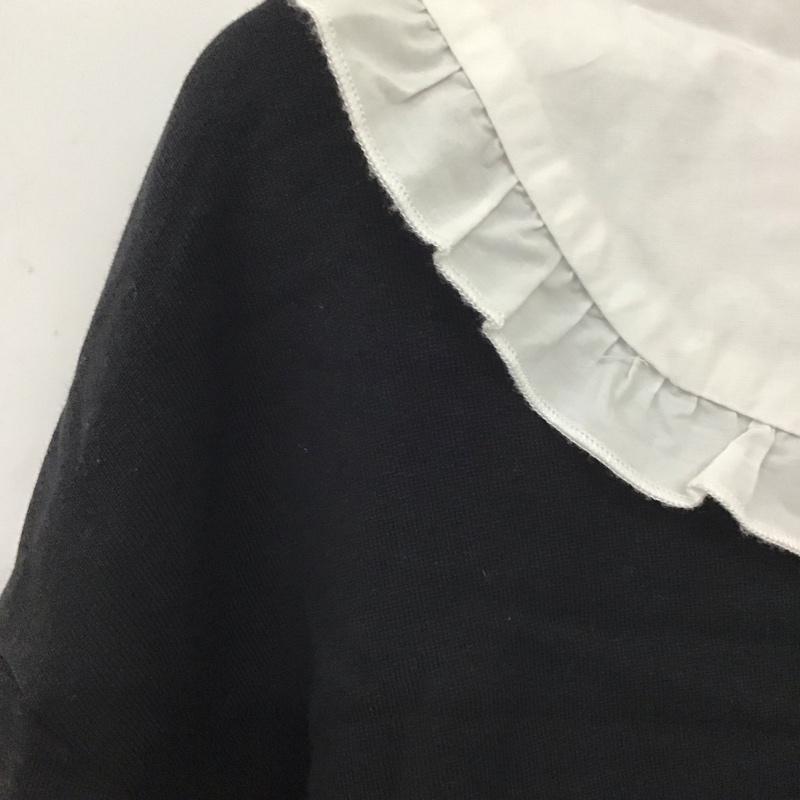 ザラ ZARA トレーナー 長袖 長袖トレーナー スウェット ビックカラーネック プルオーバー M 無地 黒 / ブラック / レディース USED 古着 中古 10135445