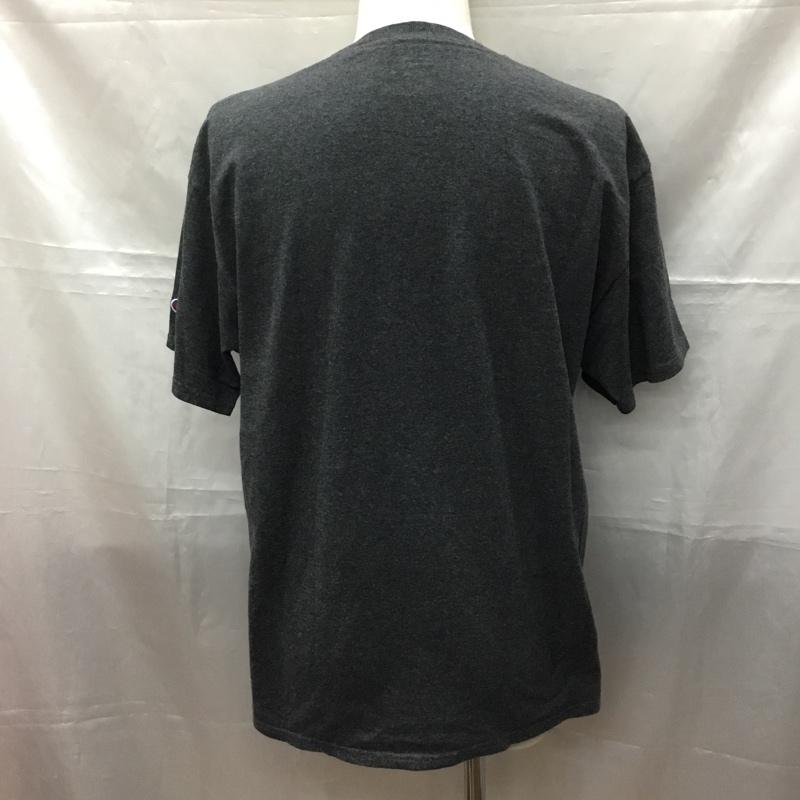 チャンピオン Champion Tシャツ 半袖 半袖カットソー プリントTシャツ クルーネックカットソー 古着 L プリント 灰 / グレー / メンズ USED 古着 中古 10108265