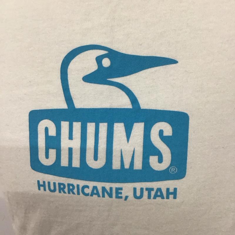 チャムス CHUMS Tシャツ 半袖 CH01-1011 ブービーフェイス Tシャツ 半袖カットソー プリントTシャツ M ロゴ、文字 白 / ホワイト /  メンズ USED 古着 中古 10110804