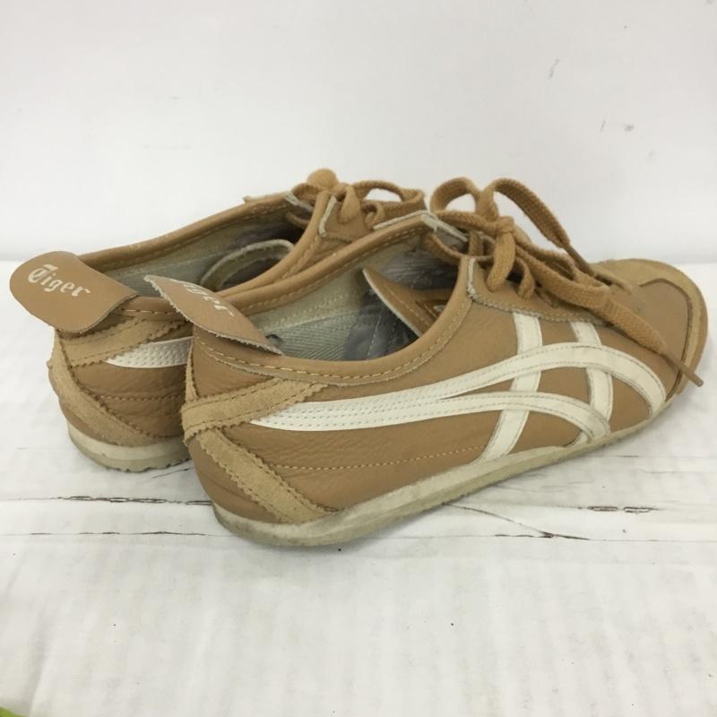 オニツカタイガー ONITSUKA TIGER スニーカー スニーカー 1183A201 MEXICO 66 レザー 23.5cm 23.5cm ロゴ、文字 ベージュ / ベージュ / レディース USED 古着 中古 10124214