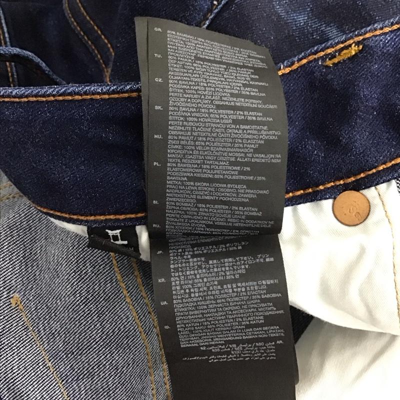 ジースターロゥ G-STAR RAW パンツ デニム、ジーンズ デニムパンツ スリムパンツ カジュアルパンツ ストレッチパンツ 28インチ 無地 インディゴ / インディゴ / メンズ USED 古着 中古 10130822
