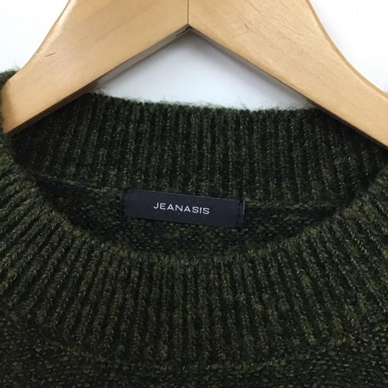 ジーナシス JEANASIS ニット、セーター 長袖 JS063613CF FREE 無地 緑 / グリーン / レディース USED 古着 中古 10130406