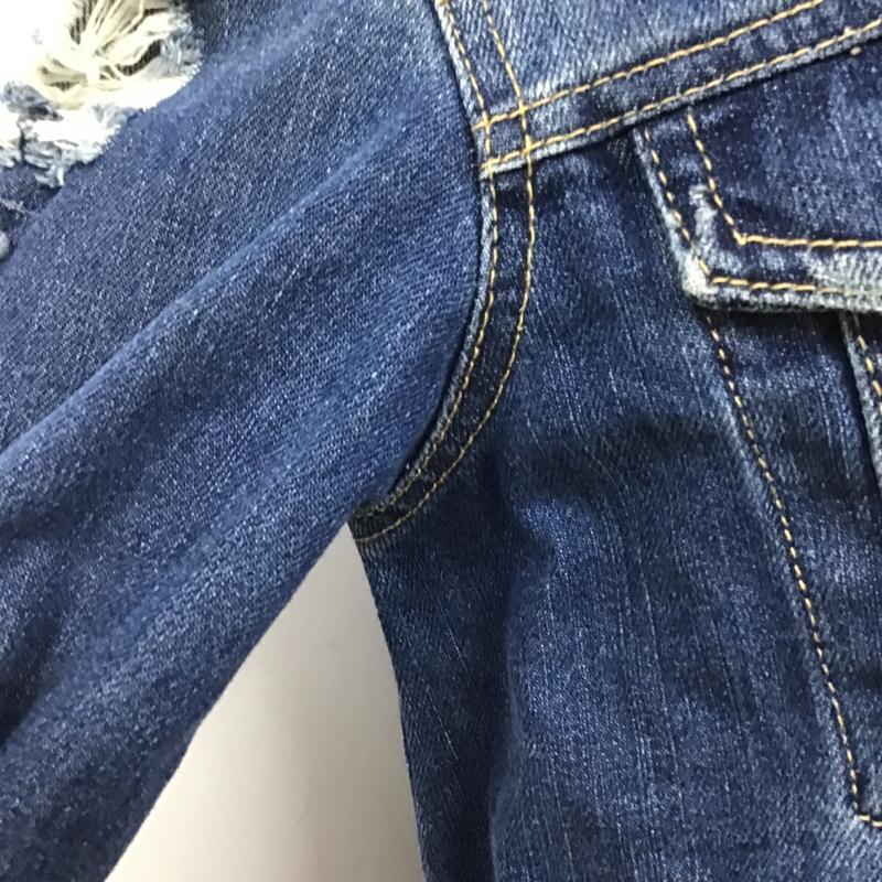 ザラ ZARA ジャケット、上着 ジャケット、ブレザー 2068 204 400 ダメージ デニムジャケット Gジャン M ダメージ加工 青 / ブルー / レディース USED 古着 中古 10107153