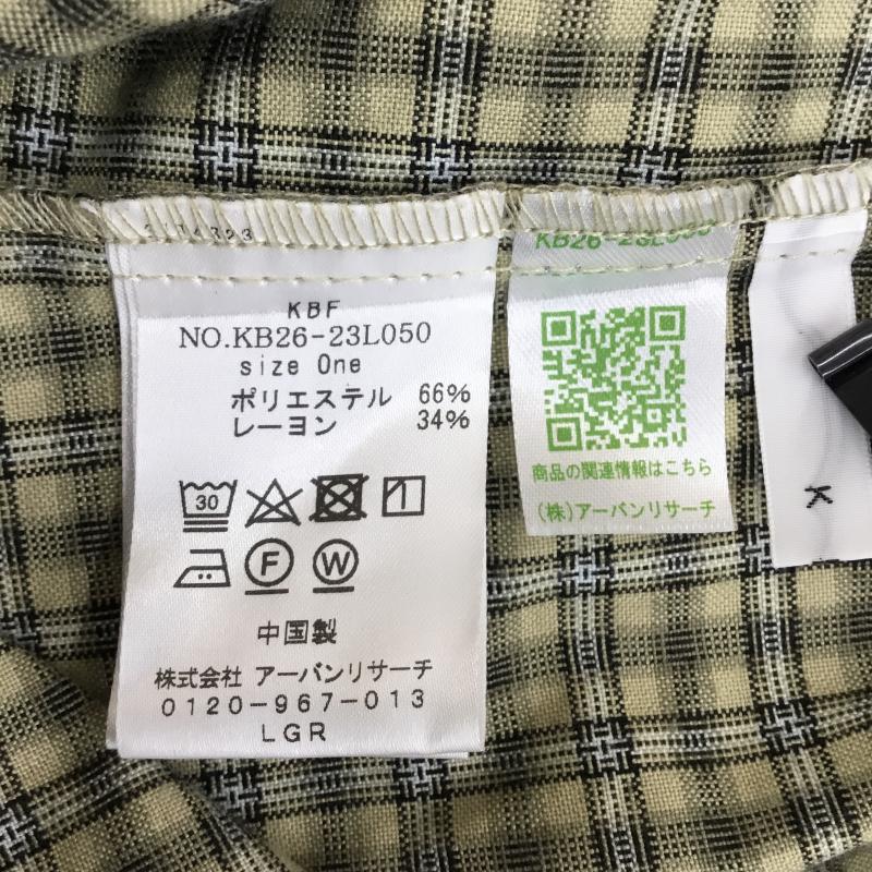 ケービーエフ KBF シャツ、ブラウス 長袖 KB26-23L050 フリルブラウス FREE チェック ベージュ / ベージュ / X 黒 / ブラック / レディース USED 古着 中古 10137776