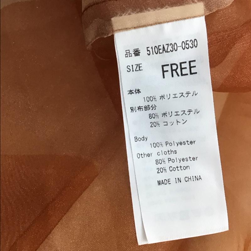 ラグア ジェム LAGUA GEM シャツ、ブラウス 長袖 510eaz30-0530 MARBLESHEERSH 長袖シャツ カジュアルシャツ FREE 総柄 橙 / オレンジ / レディース USED 古着 中古 10107725