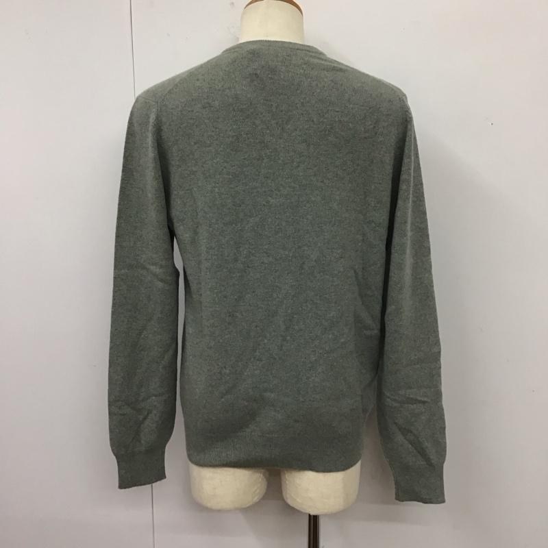 ブルックスブラザーズ BROOKS BROTHERS ニット、セーター 長袖 長袖ニットカットソー ニット セーター Vネックニット M 無地 灰 / グレー / メンズ USED 古着 中古 10112571