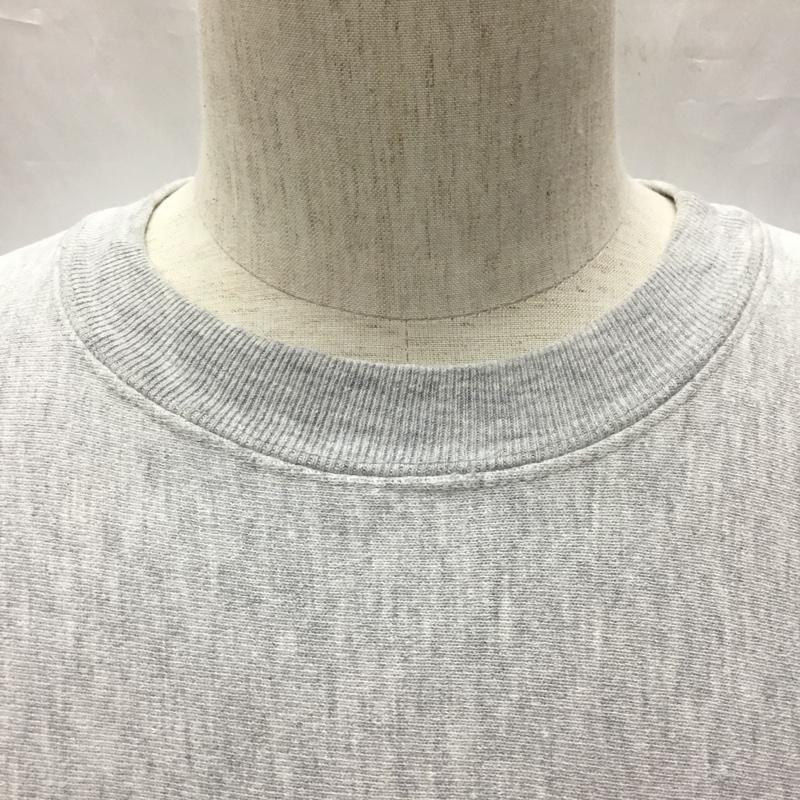 チャンピオン Champion トレーナー 長袖 長袖トレーナー スウェット クルーネック リブスウェットカットソー 80s XL ロゴ、文字 灰 / グレー /  メンズ USED 古着 中古 10119416