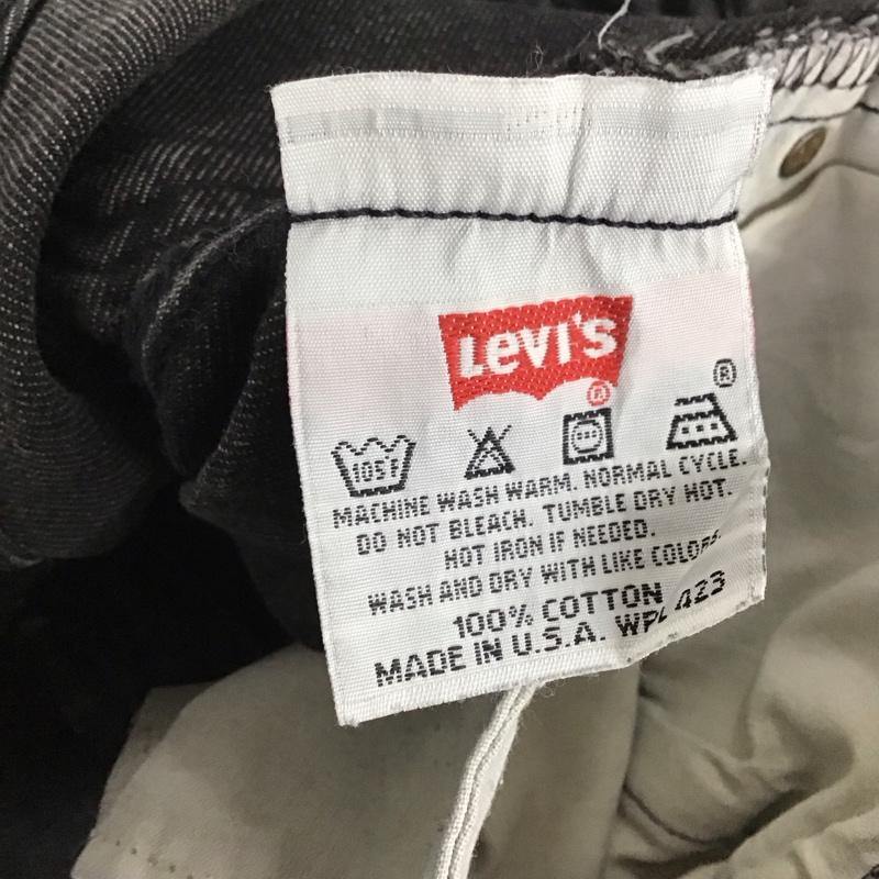 リーバイス Levi s パンツ デニム、ジーンズ デニムパンツ ワイドパンツ カジュアルパンツ 33インチ 無地 黒 / ブラック / メンズ USED 古着 中古 10140885