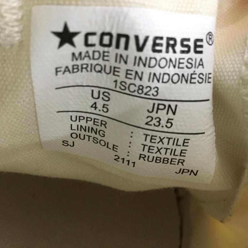 コンバース CONVERSE スニーカー スニーカー 1SC823 ALL STAR BURNT COLORS OX 23.5cm 23.5cm ロゴ、文字 アイボリー / アイボリー / レディース USED 古着 中古 10132979