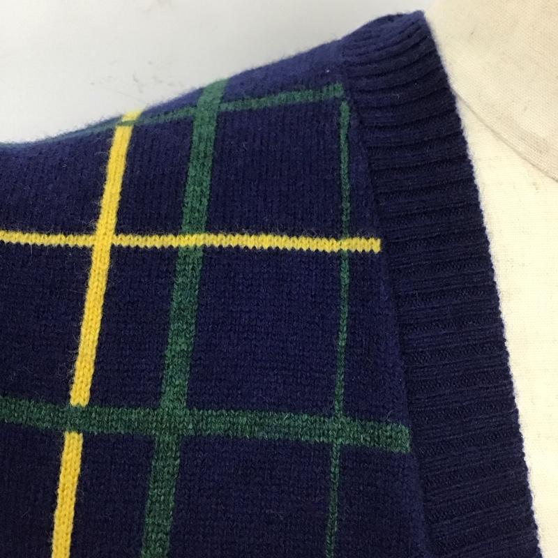 ブルックスブラザーズ BROOKS BROTHERS カーディガン 長袖 長袖ニットカーディガン リブニットカーディガン 前ボタン M チェック マルチカラー / マルチカラー / メンズ USED 古着 中古 10112833