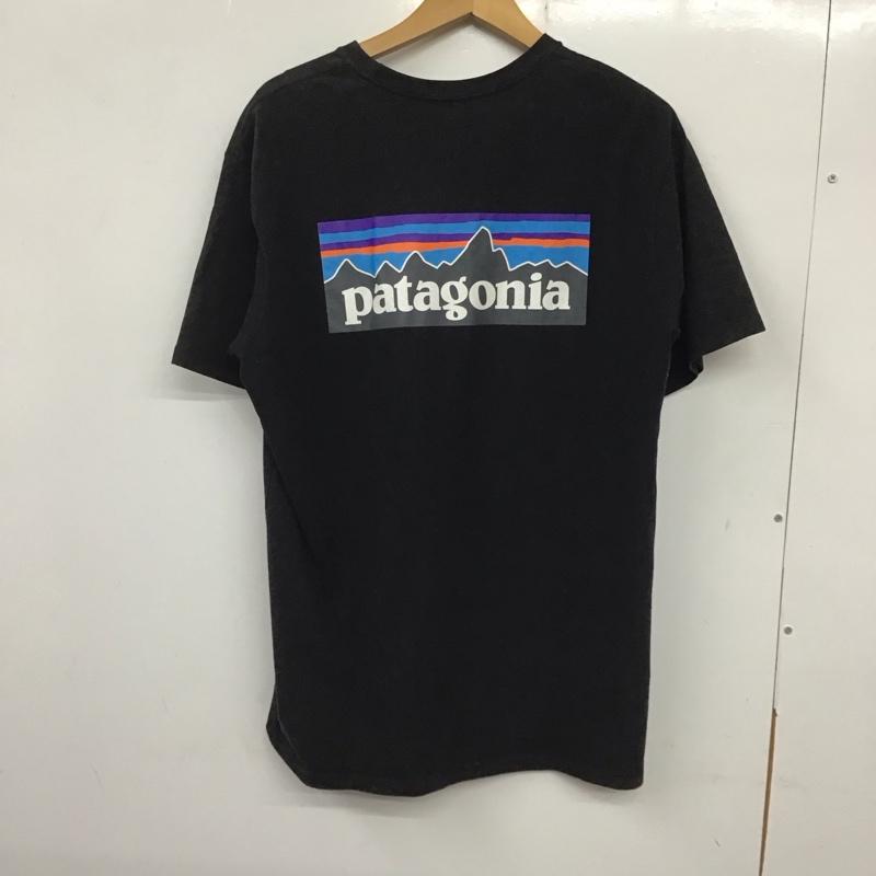 パタゴニア patagonia Tシャツ 半袖 半袖カットソー プリントTシャツ クルーネックカットソー M ロゴ、文字 黒 / ブラック / メンズ USED 古着 中古 10137071
