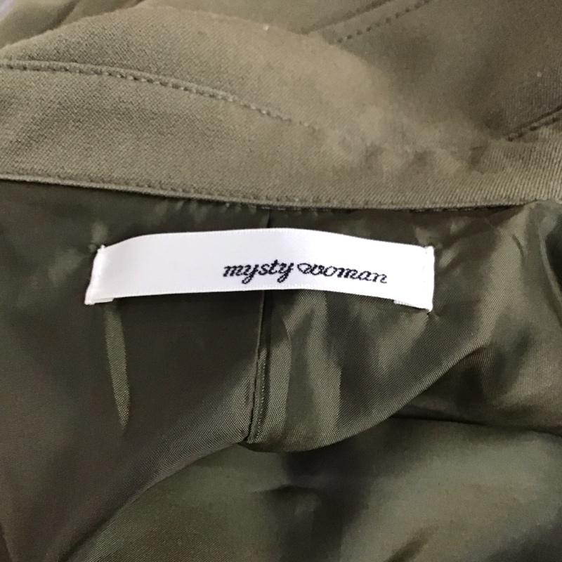 ミスティウーマン mysty woman ジャケット、上着 ジャケット、ブレザー ロング M 無地 カーキ / カーキ / レディース USED 古着 中古 10119436