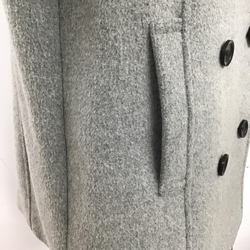 ナチュラルビューティーベーシック NATURAL BEAUTY BASIC コート ピーコート L 無地 灰 / グレー / レディース USED 古着 中古 10105716