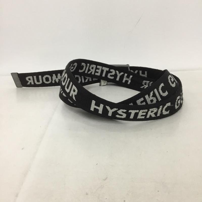 ヒステリックグラマー HYSTERIC GLAMOUR ベルト・バックル ベルト ガチャベルト ロゴジャガード テープベルト ロゴ、文字 黒 / ブラック / メンズ USED 古着 中古 10133297